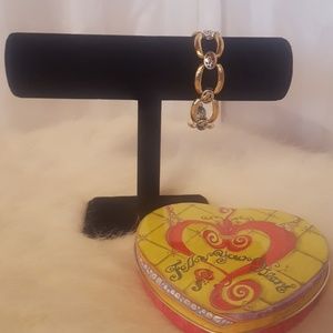 Brighton link two tone bracelet